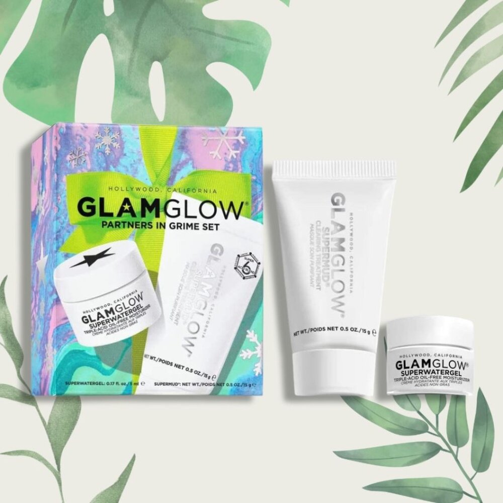 Glamglow Partners In Grime Set - Supernud Mask & Superwatergel Moisturizer